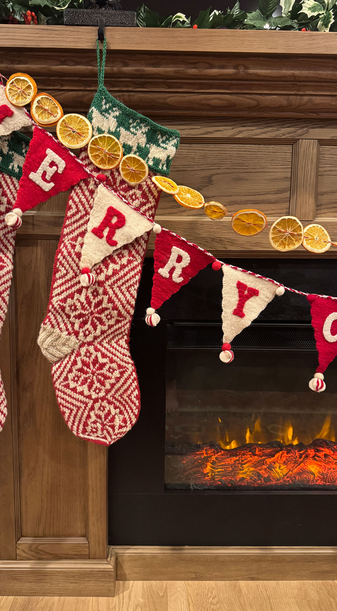 DIY dried orange garland